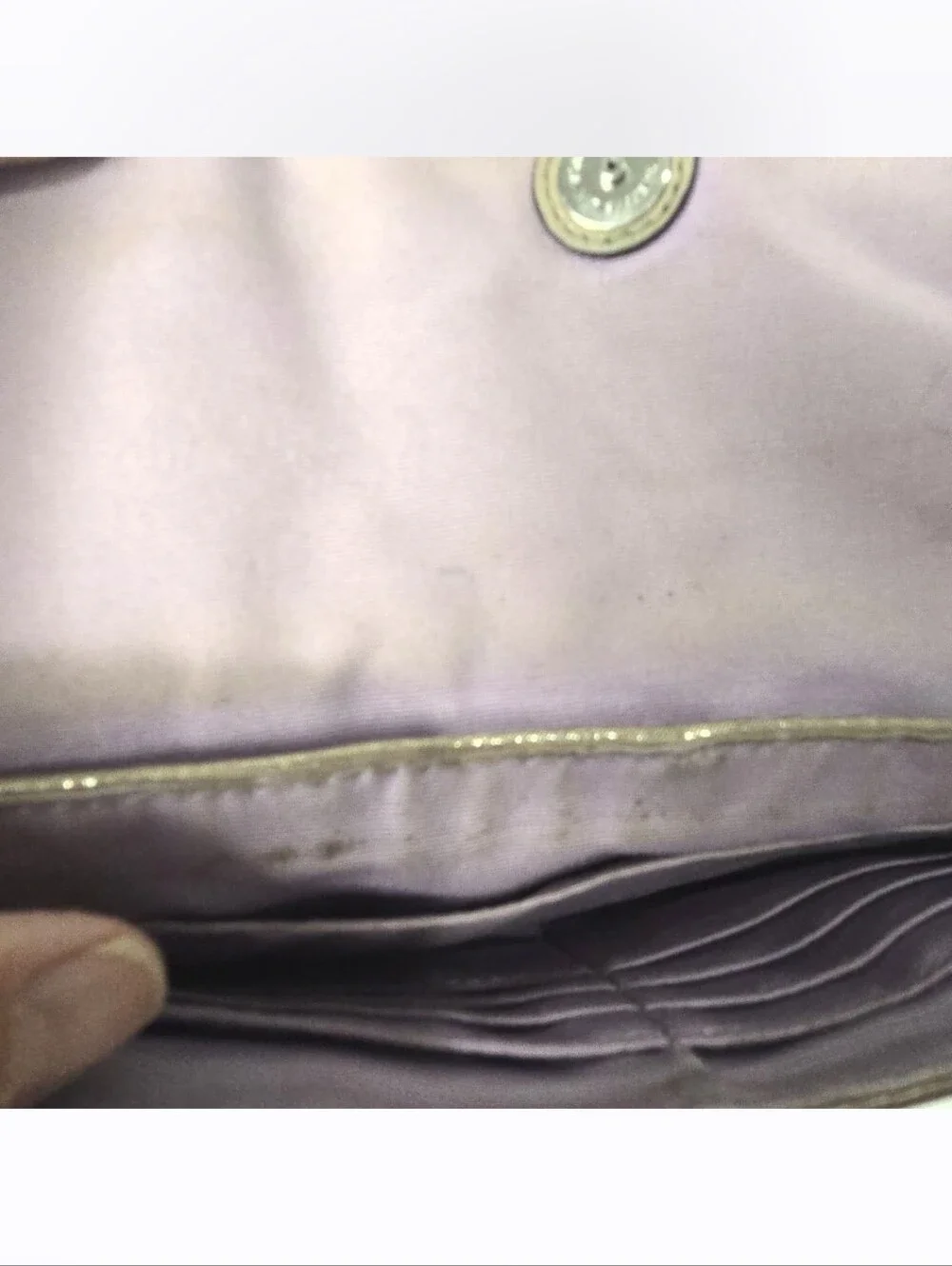Coach Burnished Metallic Gold Wristlet Clutch